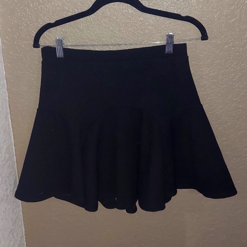 ☆CUTE☆ Skater Girl Flowy Mini Skirt - Blue Mint Juniors Size L Black Skirt